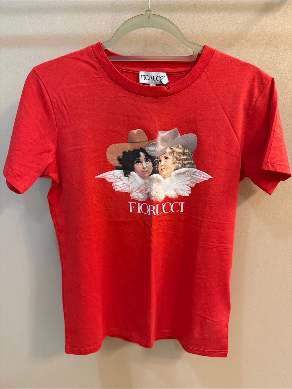 Fiorucci Red Twin Cherub Graphic Tee